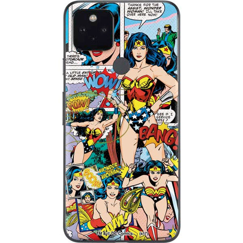 DC Comics Wonder Woman Comic Blast Google Pixel 5a Skin
